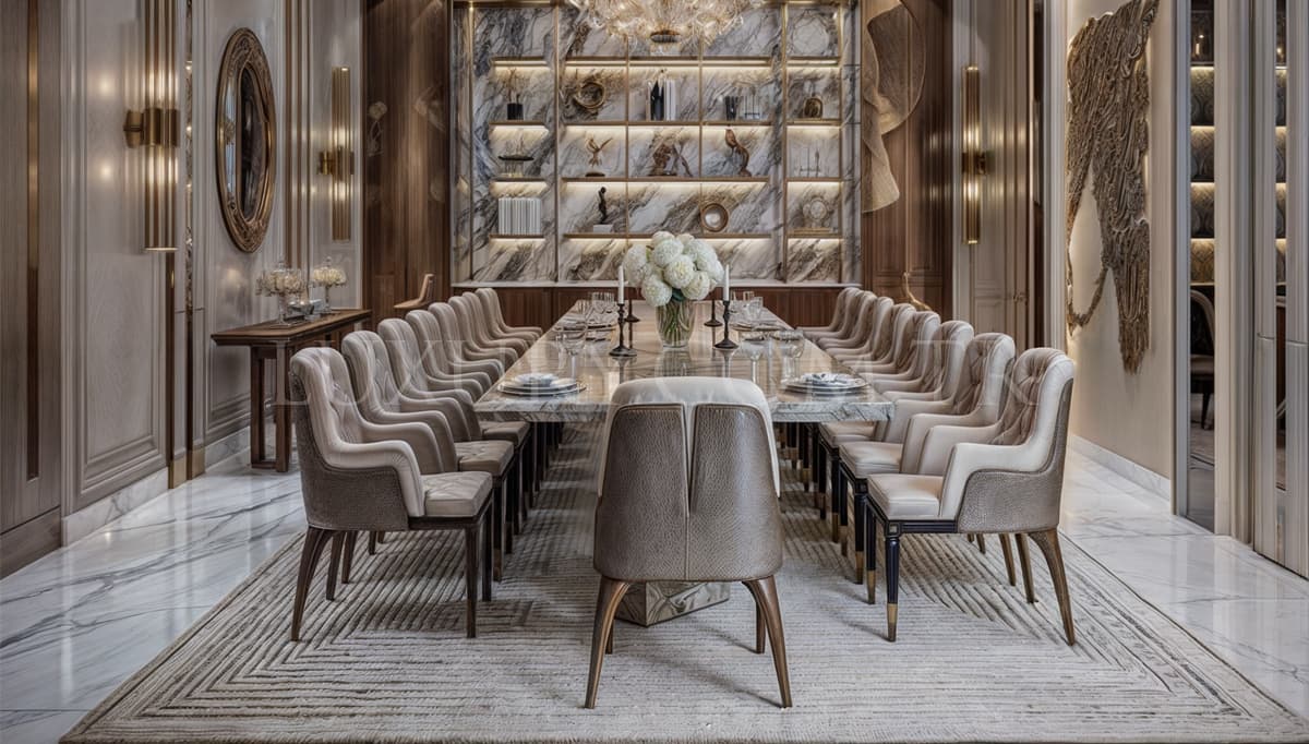 mermer yemek masası modelleri