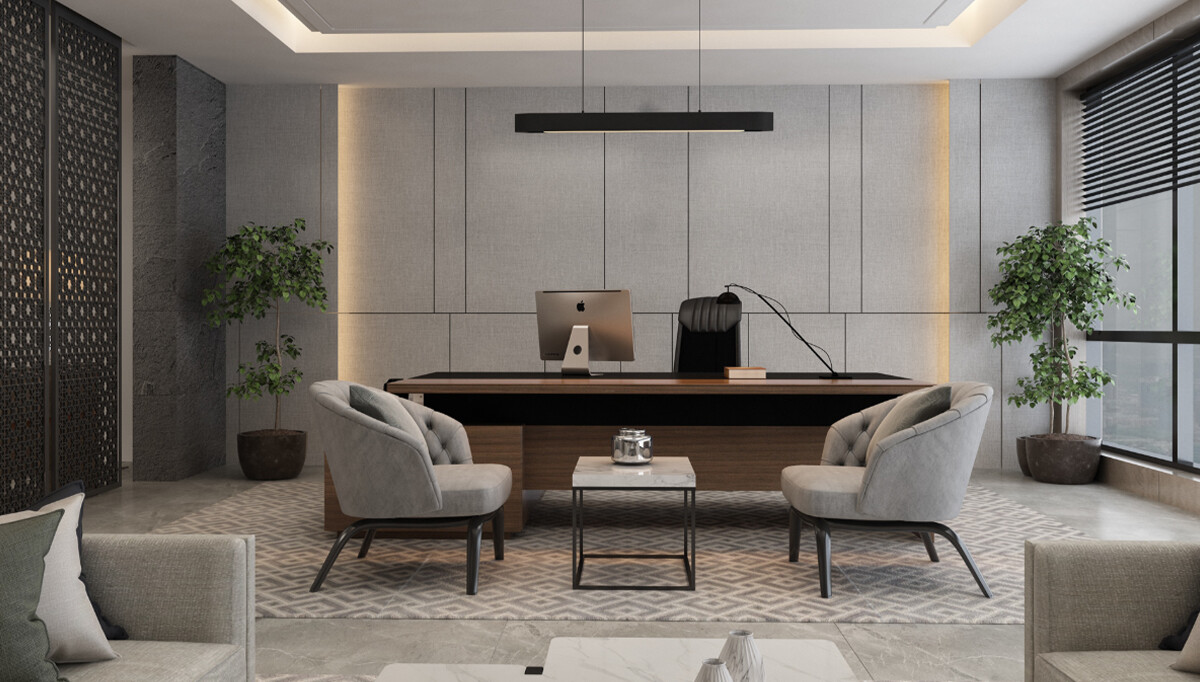 VIP Makam Takımları ile Güçlü Bir Yönetici Odası Dekorasyonu