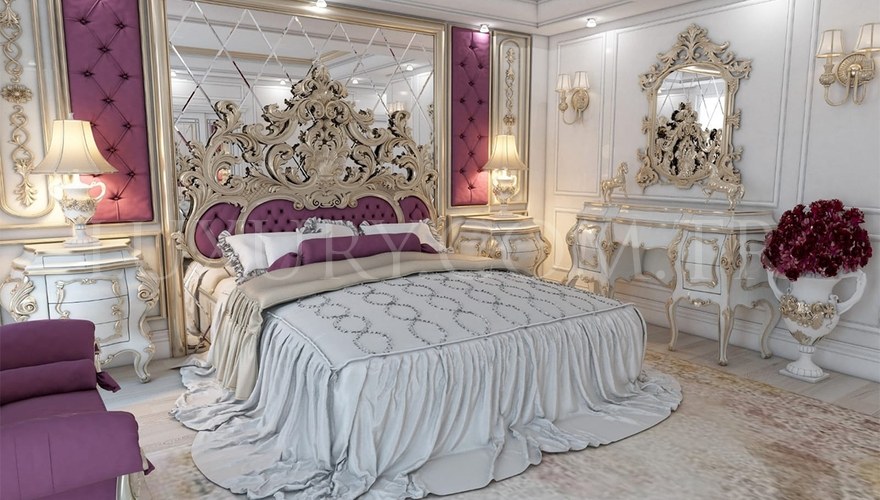 Abudabi Classic Purple Bedroom - 1086
