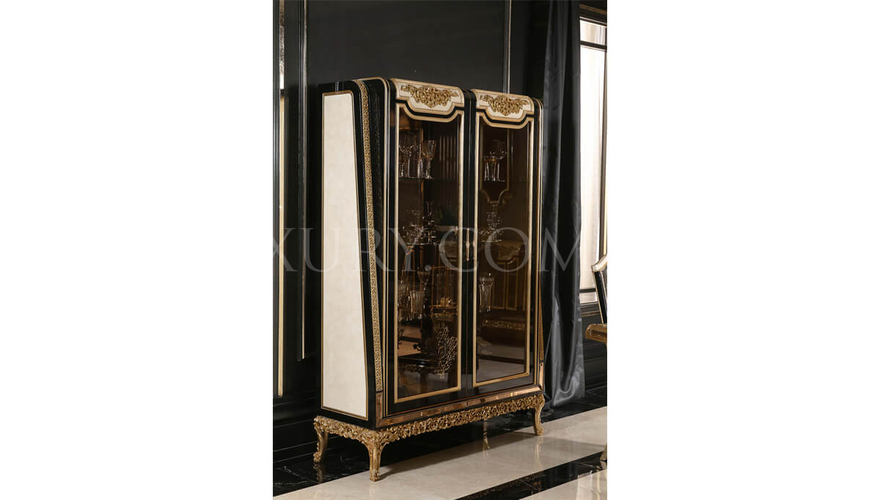 Ahsen Classic Gold Leaf Dining Room - 16