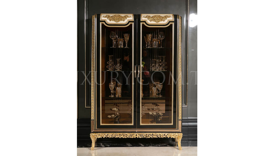 Ahsen Classic Gold Leaf Dining Room - 14