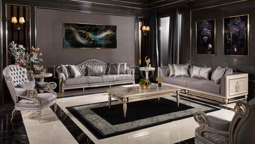 Akira Krem Classic Living Room - 1128