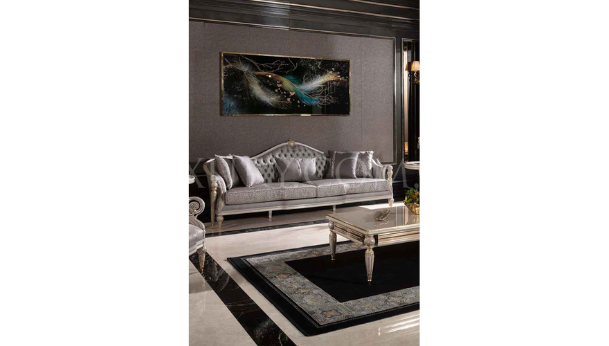 Akira Krem Classic Living Room - 11