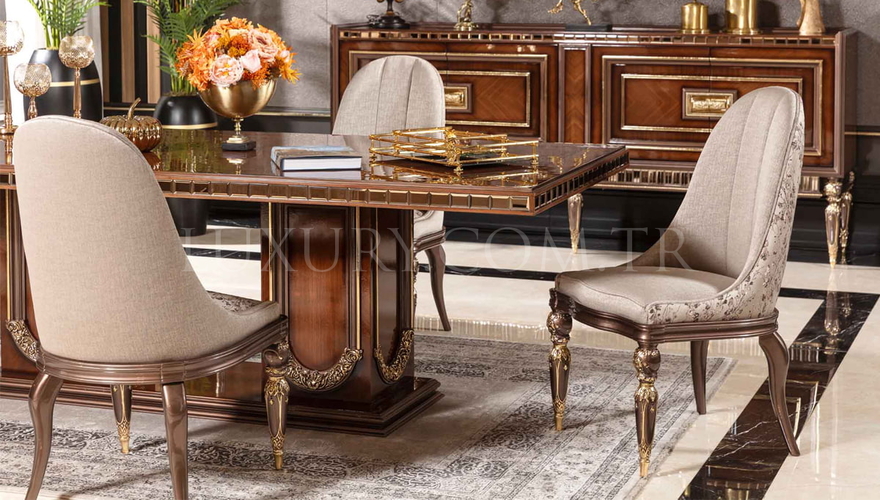 Akira Walnut Classic Dining Room - 8