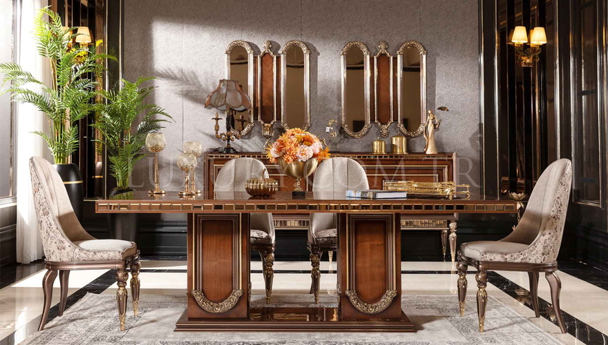 Akira Walnut Classic Dining Room - 2