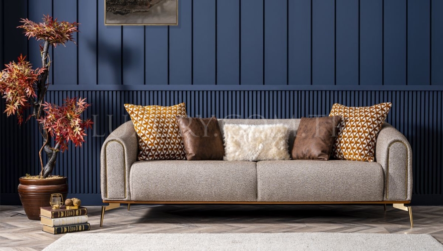 Alesta Modern Brown Sofa Set - 8