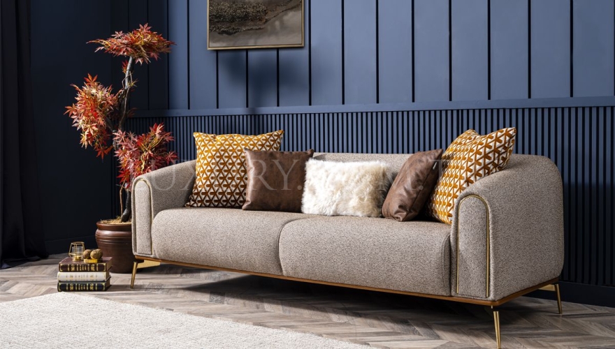 Alesta Modern Brown Sofa Set - 12