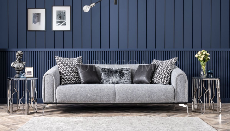 Alesta Modern Gray Sofa Set - 6