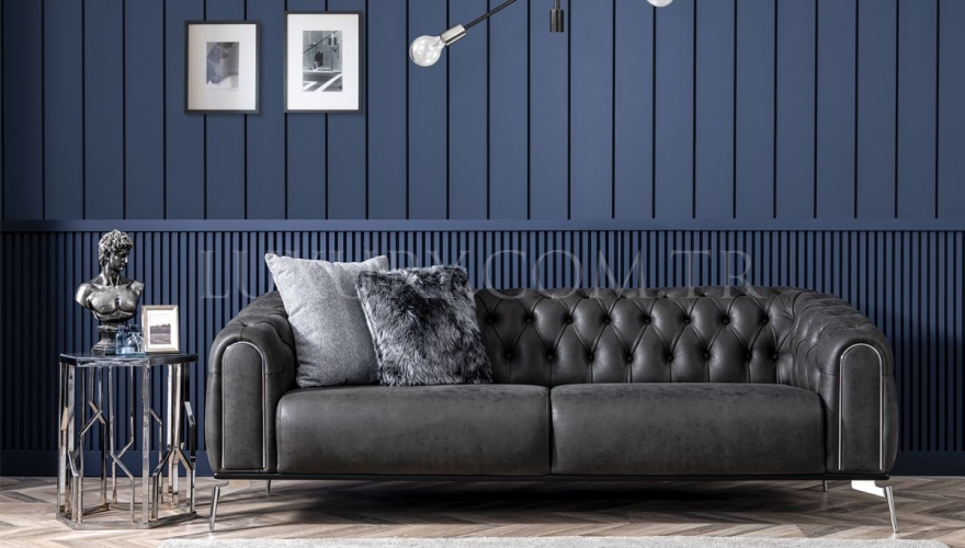 Alesta Modern Gray Sofa Set - 7