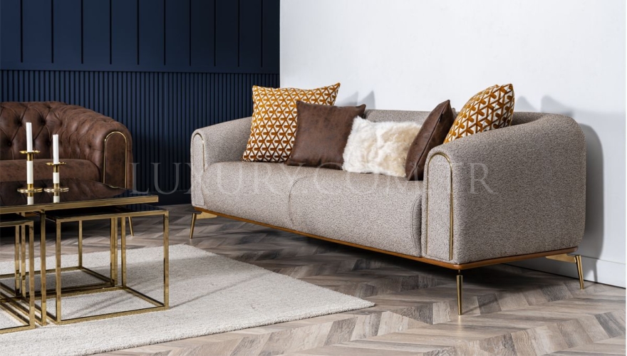 Alesta Modern Kahverengi Koltuk Takımı - 4