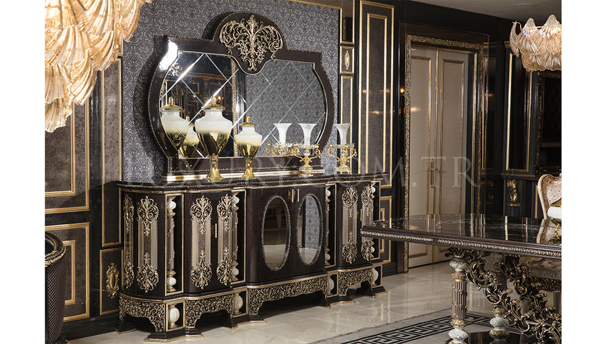 Almila Classic Black Dining Room - 8