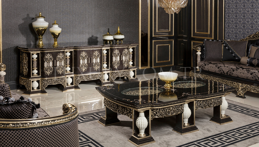 Almila Classic Black Dining Room - 16