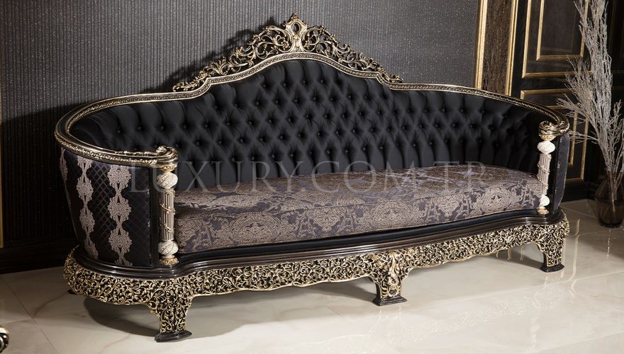 Almila Classic Black Living Room - 9