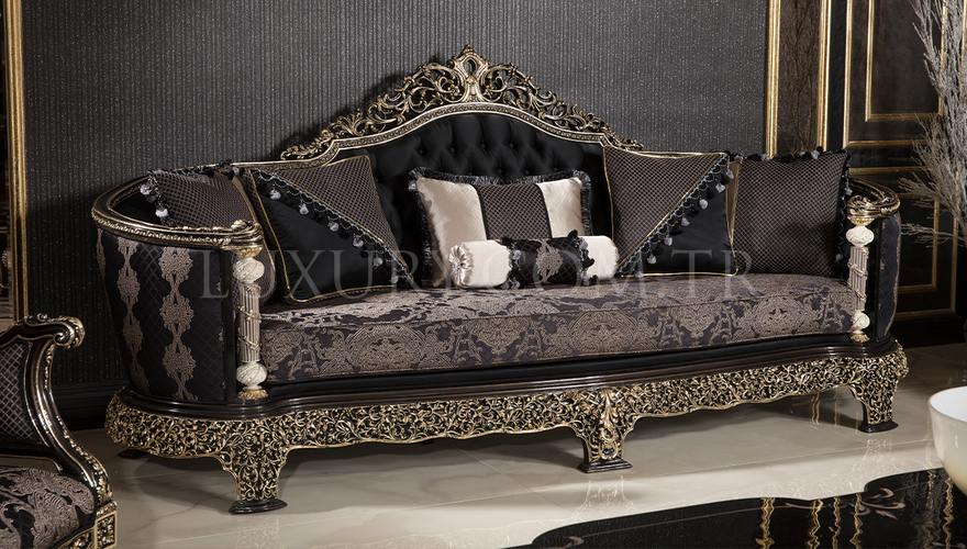 Almila Classic Black Living Room - 18