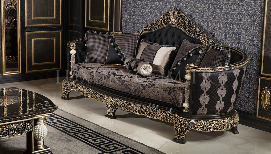 Almila Classic Black Living Room - 22