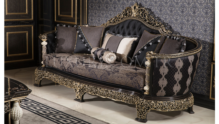 Almila Classic Black Living Room - 23