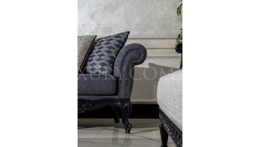 Alparslan Classic Gray Sofa Set - 16