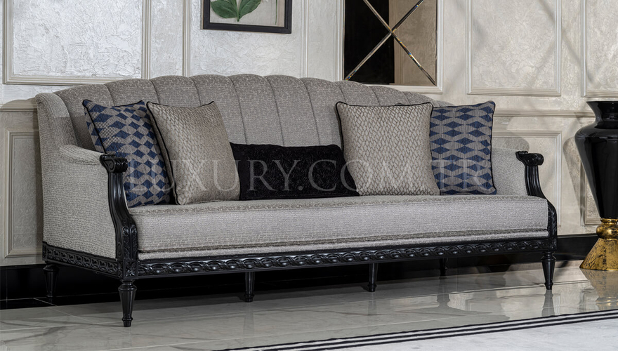Alparslan Classic Gray Sofa Set - 2
