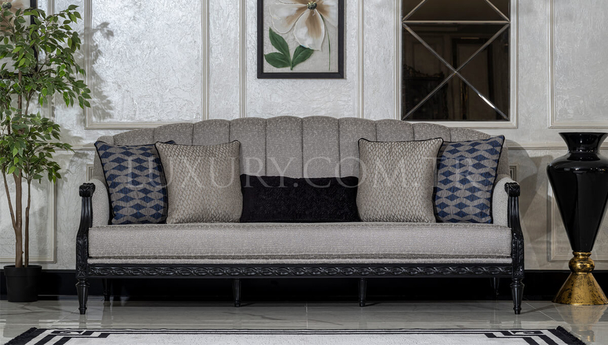 Alparslan Classic Gray Sofa Set - 3