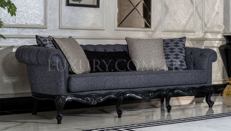 Alparslan Classic Gray Sofa Set - 5