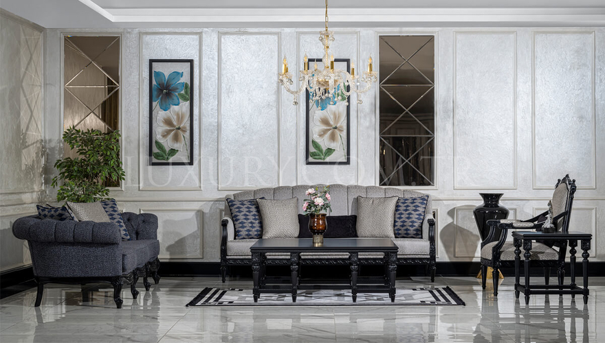 Alparslan Klasik Gri Комплект Дивана - 1078