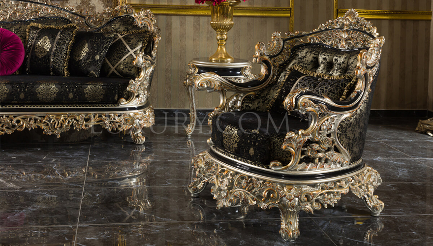 Altay Classic Black Living Room - 6