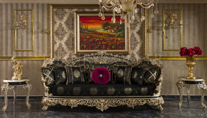 Altay Classic Black Living Room - 7