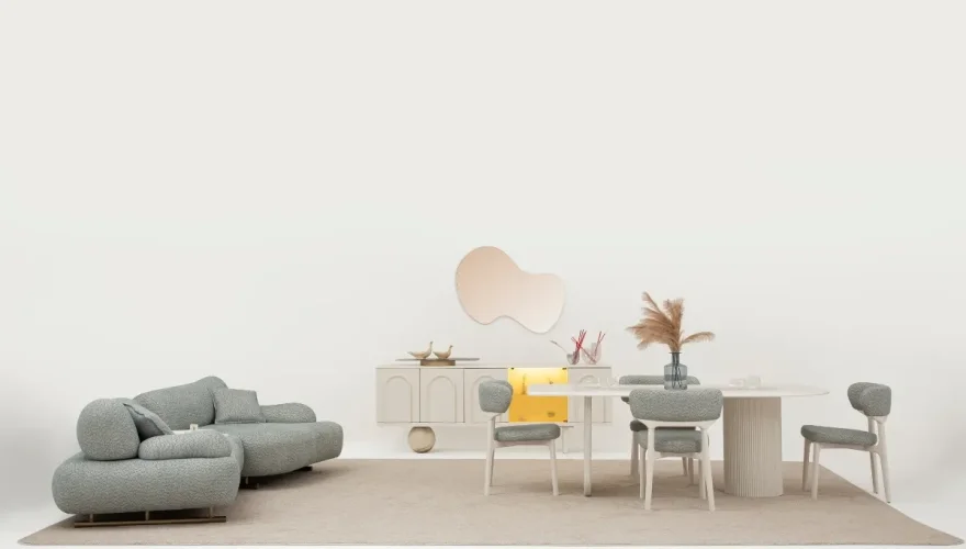 Aluna Bohem Yemek Odası Takımı - 4