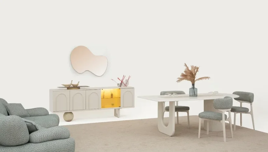 Aluna Bohemian Dining Room Set - 1