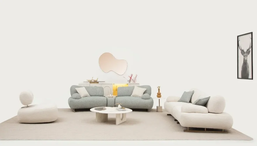 Aluna Bohemian Sofa Set - 1