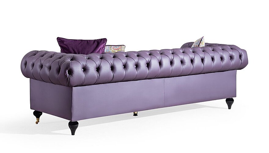 Alvero Chester Leather Sofa - 5