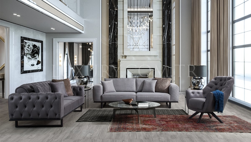 1063 - Aruna Modern Gri Koltuk Takımı