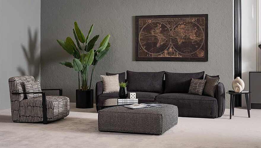 Arvento Gri Modern Koltuk Takımı - 2