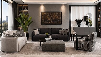 Arvento Gri Modern Koltuk Takımı - 1182