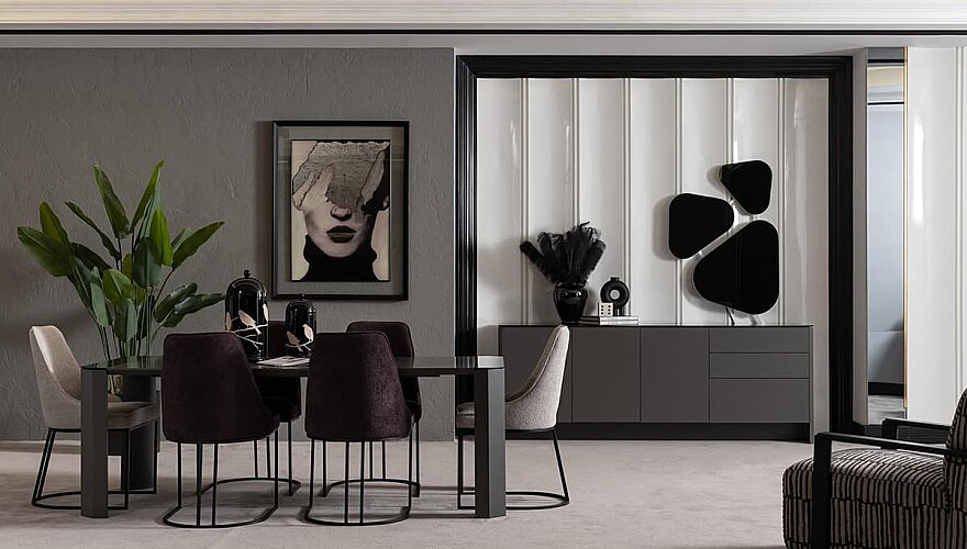 Arvento Gri Modern Yemek Odası - 4