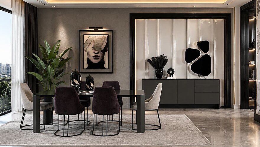 Arvento Gri Modern Yemek Odası - 1182
