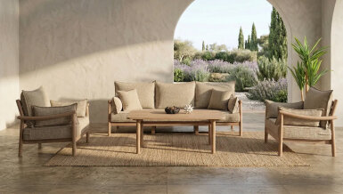 Asos Ahşap Bahçe Koltuk Takımı - 1180