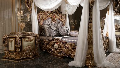 Aspendos Cibinlikli Klasik Yatak Odası - Thumbnail