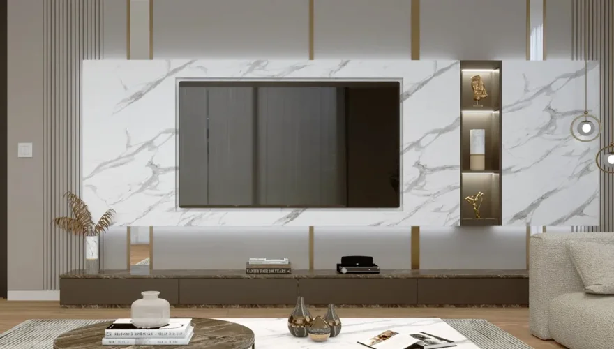Astana Marble Patterned TV Panel - 1