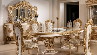 Atina Classic Krem Dining Room