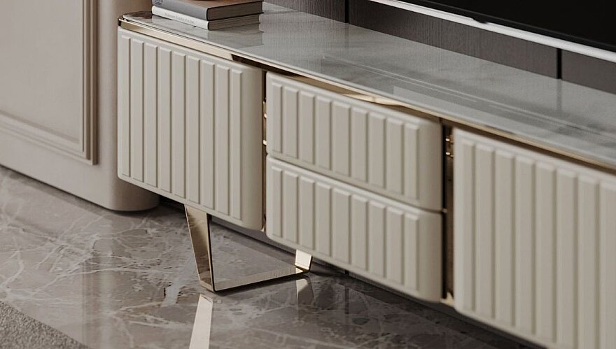 Avero Mermer Detaylı Modern Yemek Odası Takımı - 9