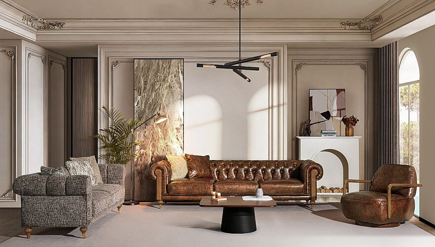 Aviora Chesterfield Koltuk Takımı - 1