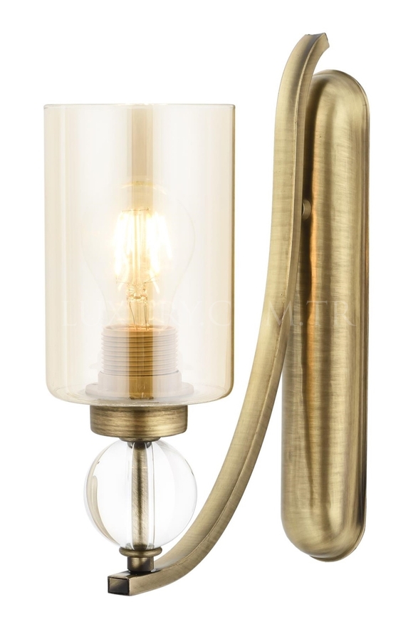 Luxury AP-1597-1E Eskitme Kaplama Aplik E27 Metal Cam 10x22cm - Luxury Avize ve Aydınlatma