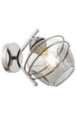 Luxury AP-60215-1K Krom Kaplama Aplik E27 Metal Cam 15x25cm