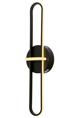Luxury AP-60264-2BSY Siyah Boyalı Aplik LED Metal Silikon 15x13cm