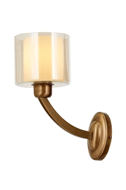 Luxury AP-60362-1E Eskitme Kaplama Aplik E27 Metal Cam 14x30cm