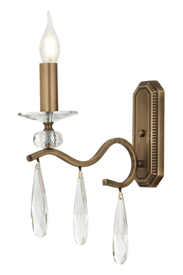 AVONNI AP-60394-1E Eskitme Kaplama Aplik E14 Metal Kristal 28x11cm - Luxury