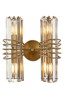 Luxury AP-60398-2E Eskitme Kaplama Aplik E14 Metal Kristal 30x20cm