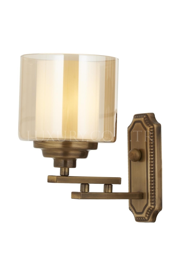 AVONNI AP-60402-1E Eskitme Kaplama Aplik E27 Metal Cam 25x15cm - Luxury