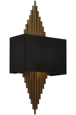 Luxury AP-62175-01 Siyah Boyalı Aplik E14 Metal 25x13cm